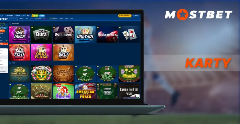 Karetní hry na Mostbetu pro fanoušky pokeru